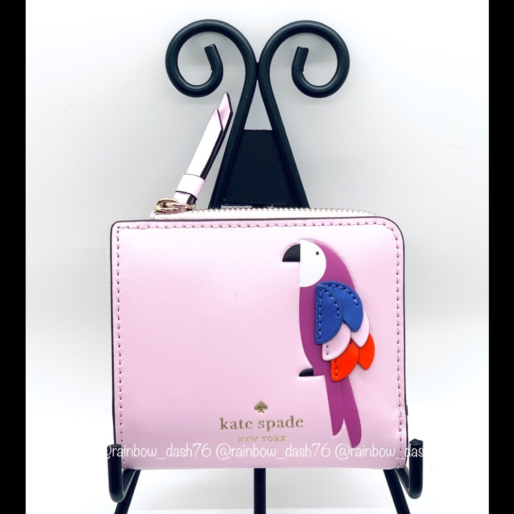 Kate Spade Flock Party small l-zip wallet